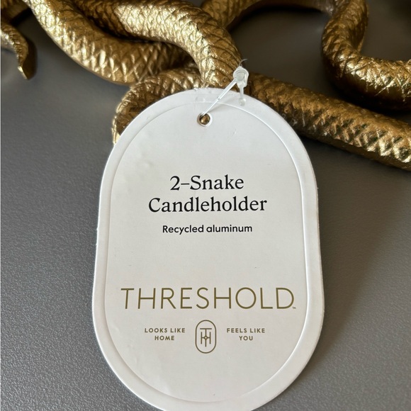 Gold Two headed Snaked Taper Candle Stand Holder -NWTS - Threshold - Picture 13 of 13